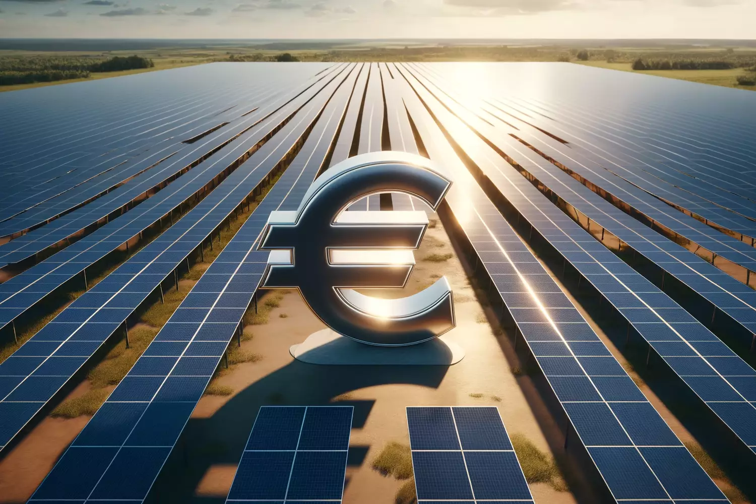 Solarfarm mit Euro